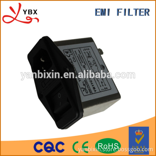 Medical appliance AC socket EMI filter 6A 10A 220V